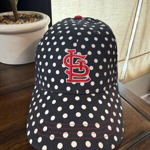 47 Brand St. Louis Cardinals Kids Hat Navy with Red Logo and White Polka Dots